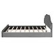 preview thumbnail 10 of 13, Queen Size Upholstered Platform Bed with Padded Cloud Style Headboard, Soft Fabric Frame with Slats