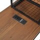 preview thumbnail 10 of 17, Black Full Size Metal Bed with Desk, House Bed Frame with Shelves and USB Ports