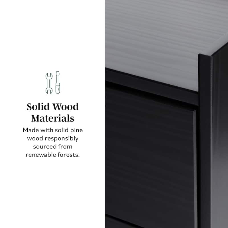 Middlebrook Designs Mid-Century 2-Drawer Solid Wood Nightstand