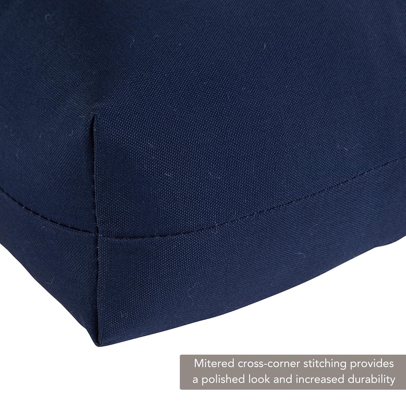 Solid Color Outdoor Seat/Back Chair Cushion (Cushion Only)