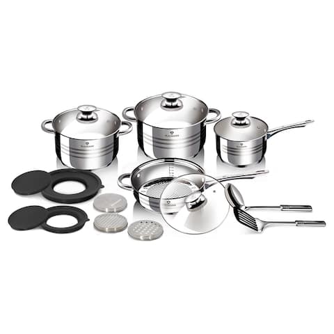 Blaumann 15-Piece Stainless Steel Cookware Set