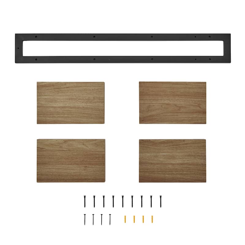 Danya B. 4-Tier Ladder Bracket Floating Wall Shelves