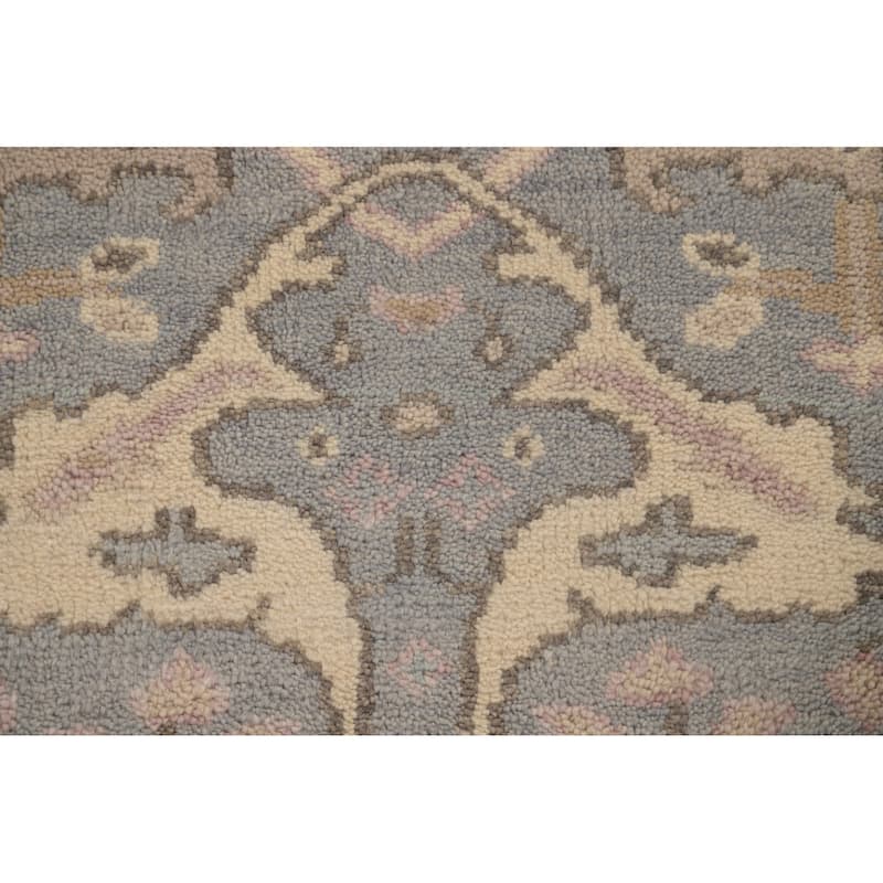 Transitional Oushak Runner Rug Hand-Knotted Wool Carpet - 2'7"x 7'10"