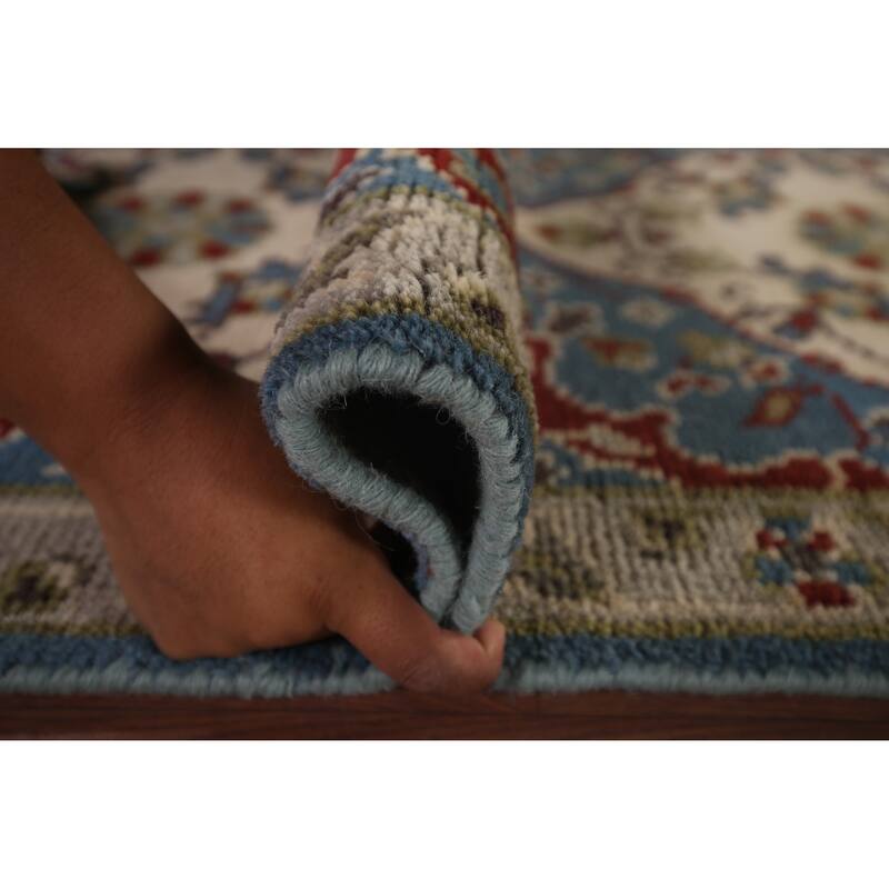 Blue Kazak Oriental Runner Rug Hand-Knotted Wool Carpet - 2'8"x 8'2"