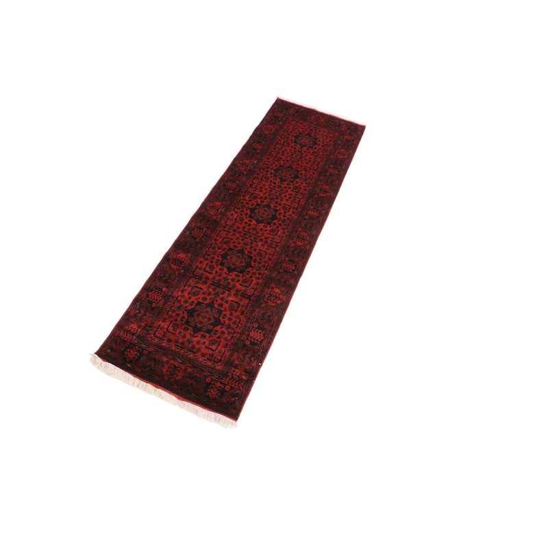 Southwestern Biljik Khal Mohammadi Charley Red/Black Runner - 2'10'' x 9'8''