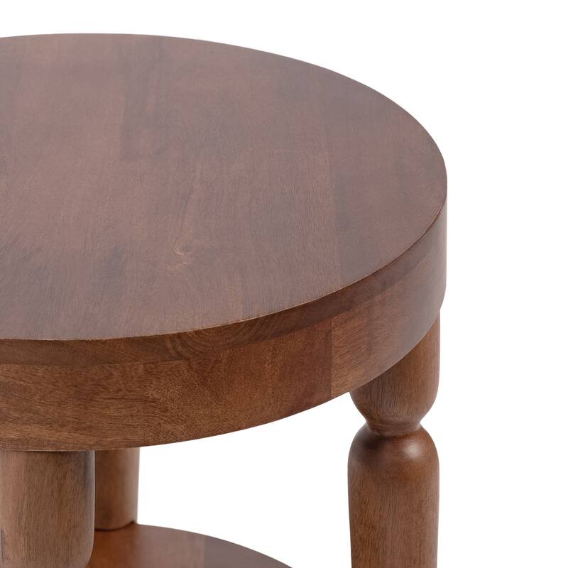 Kate and Laurel Ardentown Round Wood Side Table