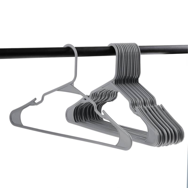 VECELO Plastic Adult Hangers Holds Up To 10 Lbs(25/50 Packs Option), Clothes Hangers