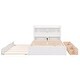 preview thumbnail 14 of 32, Full Size Storage Platform Bed with Trundle and Pull-Out Shelves, White