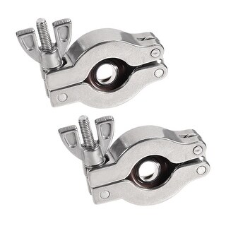 Uxcell Aluminum Vacuum Clamp - KF25 Single Pin Clamp With Center Ring, 53mm OD, 31mm ID, For Ferrule TC Fittings
