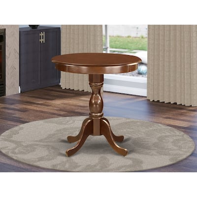 East West Furniture Eden Modern Dining Table - a Round Kitchen Table Top with Pedestal Base, (Finish Options)