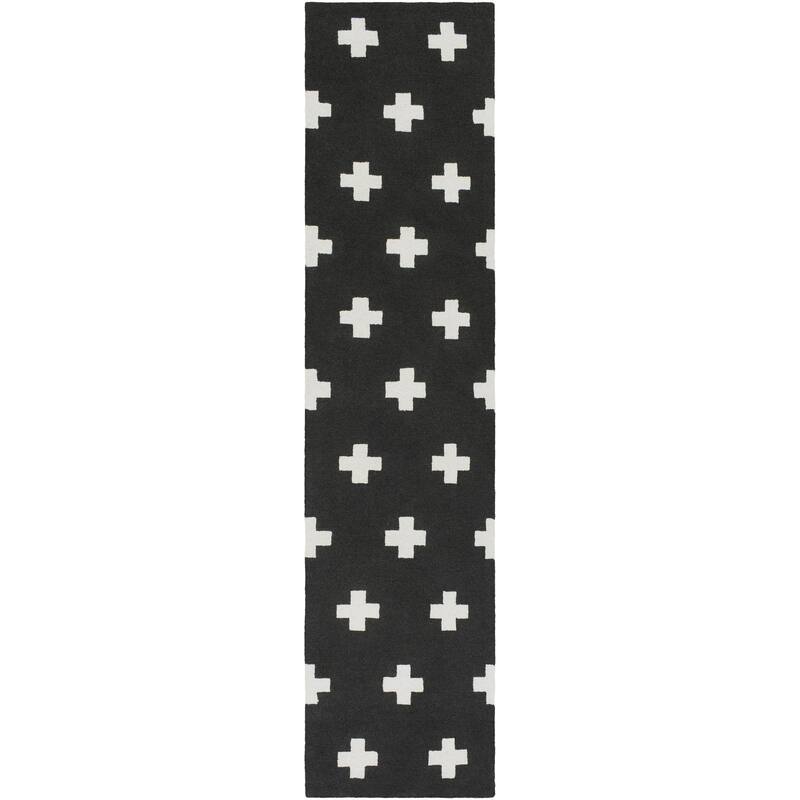 Livabliss Hilda Casual Geometric Area Rug - Black/White - 2' 3" x 10'