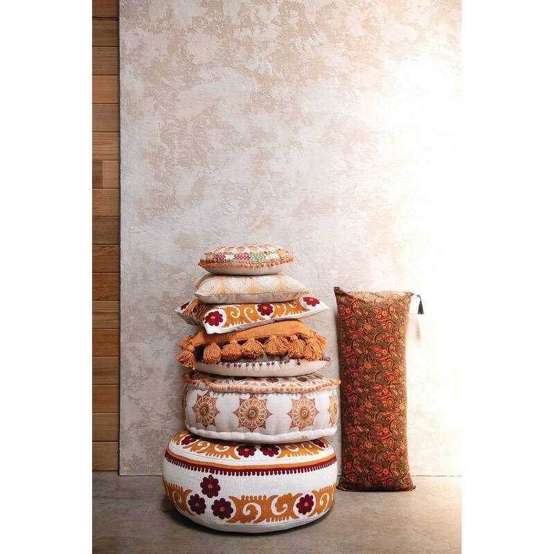 Cotton Pillow with Tassels