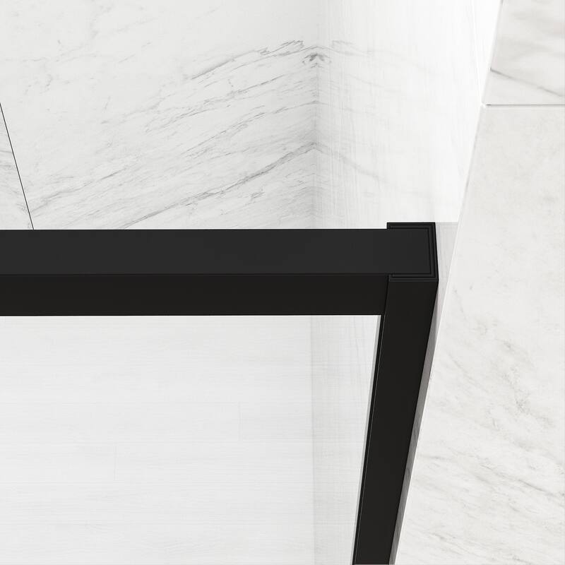 VIGO Paloma 56 to 60 in. W x 74 in. H Semi-Frameless Double-Sliding Shower Door with Clear Tempered Glass