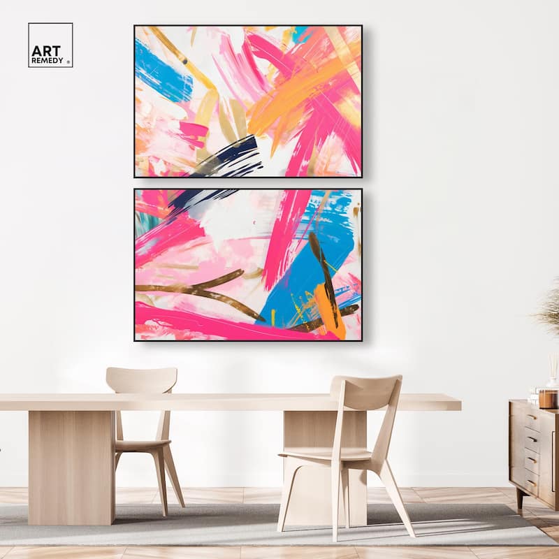 Language Spontaneity II Canvas Set of 2 by Art Remedy