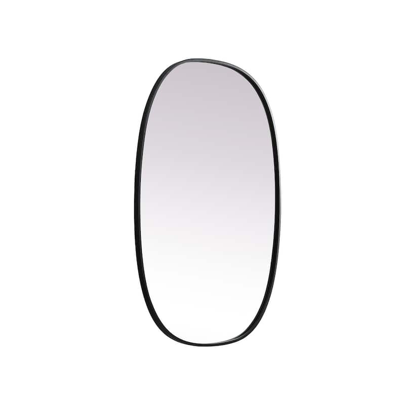 Indigo Home Metal Frame Oval Mirror 27x40 Inch