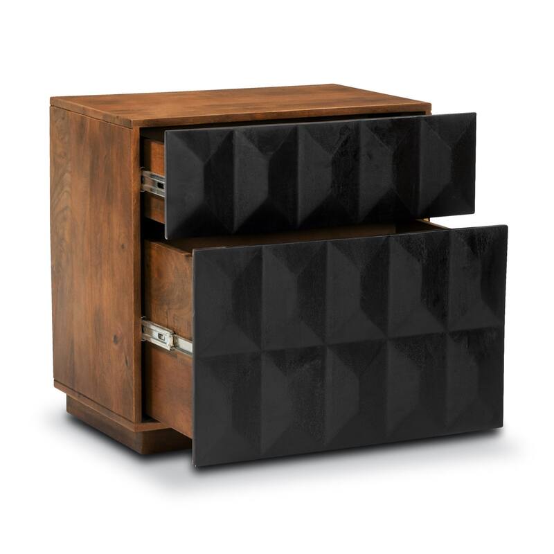 Poly & Bark Mango Wood Laso Nightstand