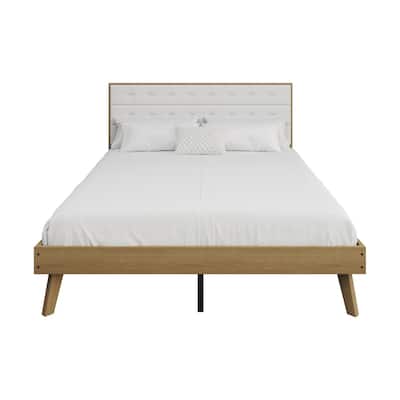 CraftPorch Mid-Century Wooden Platform Bed