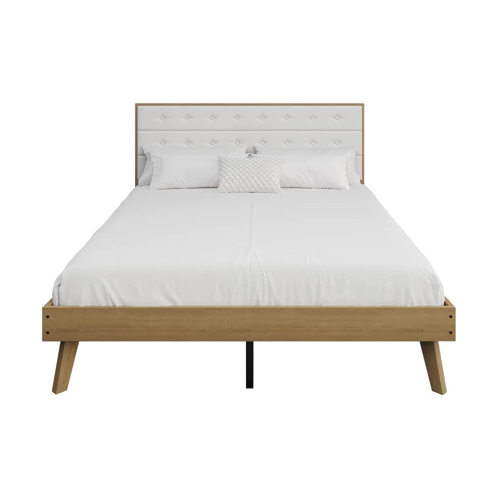 CraftPorch Mid-Century Wooden Platform Bed