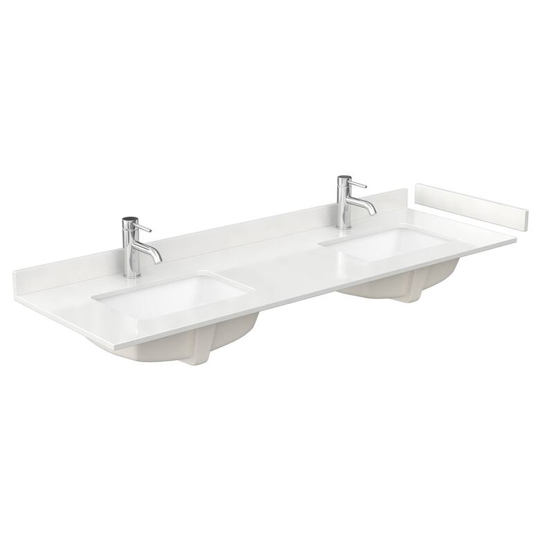 Icon 66-inch Double Vanity, Quartz Top