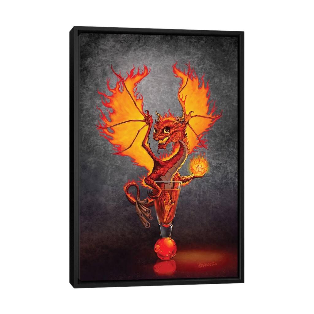 iCanvas "Fireball Dragon" by Stanley Morrison Framed Canvas Print