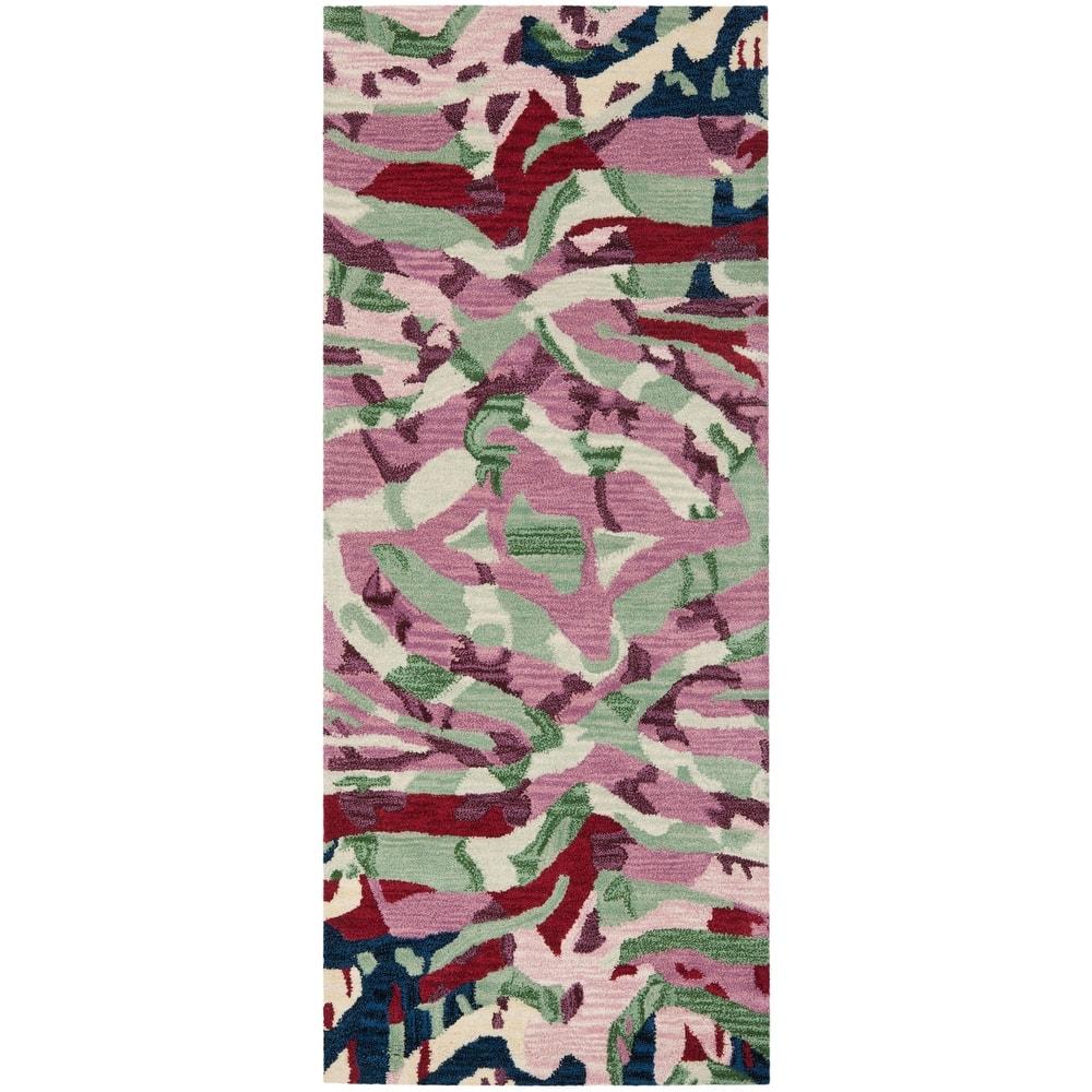 SAFAVIEH Handmade Soho Brittni Abstract Rose Multicolored Wool Rug