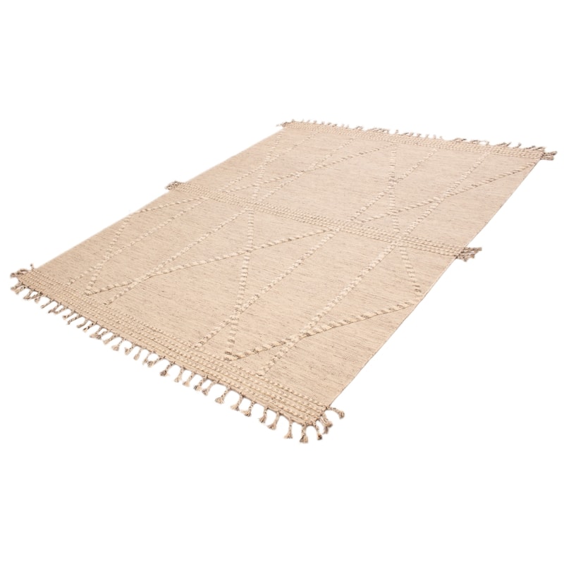 ECARPETGALLERY Hand-knotted Tangier Beige Wool Rug - 9'0 x 11'11