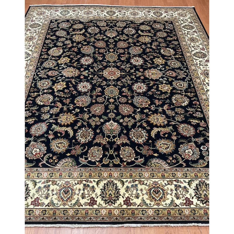 HERAT ORIENTAL Hand-knotted Indo 8' x 10' Isfahan Wool Rug - 8' x 10'