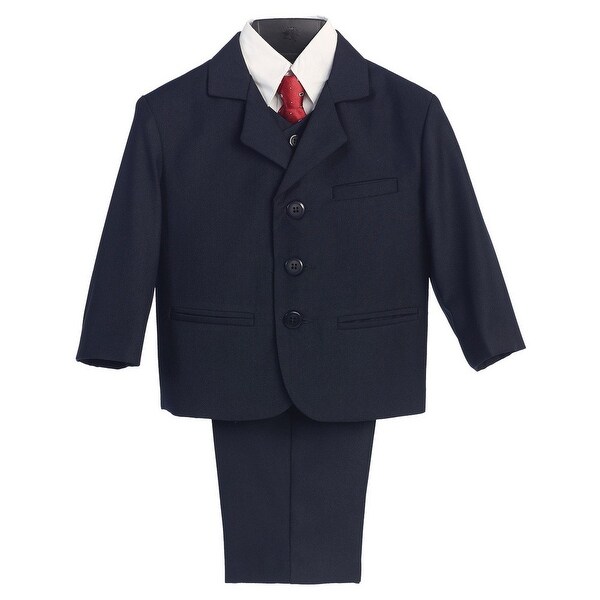 Shop Boys Navy Wedding Easter 5 Pcs Special Occasion Suit 8 14 Husky