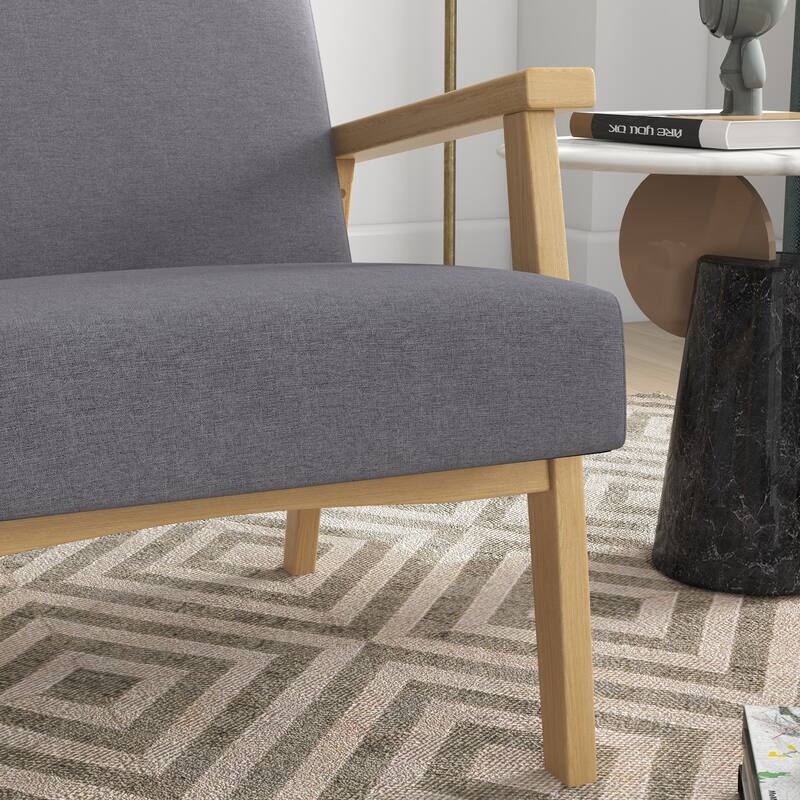 25.5 Wide Soft cushion solid wood armchair