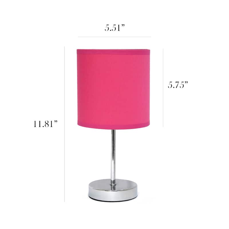 Simple Designs 11.81" Basic Mini Table Lamp with Feit LED Bulb Included - 11.81