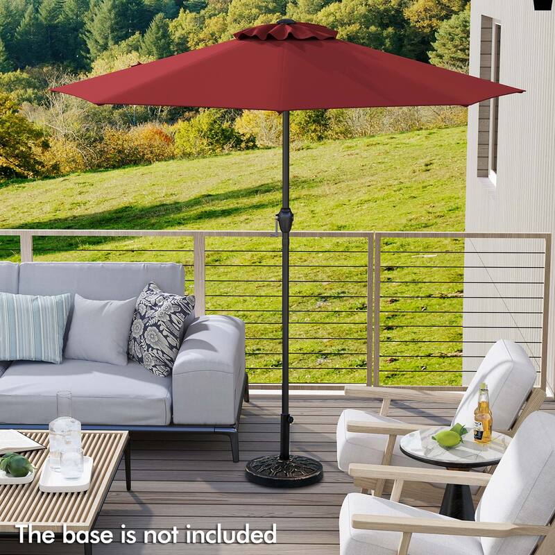 Gymax Outdoor Patio Umbrella Modern Table Umbrella w/8 Heavy Duty Ribs