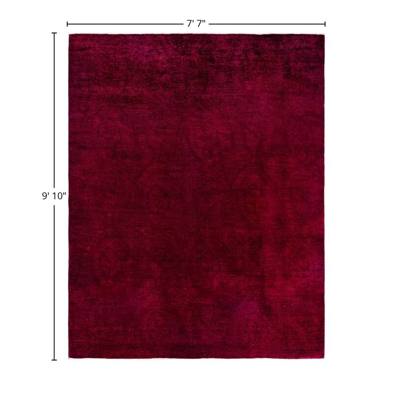 Vibrance One-of-a-Kind Hand-Knotted Area Rug - Red, 7' 7" x 9' 10" - 7' 7" x 9' 10"