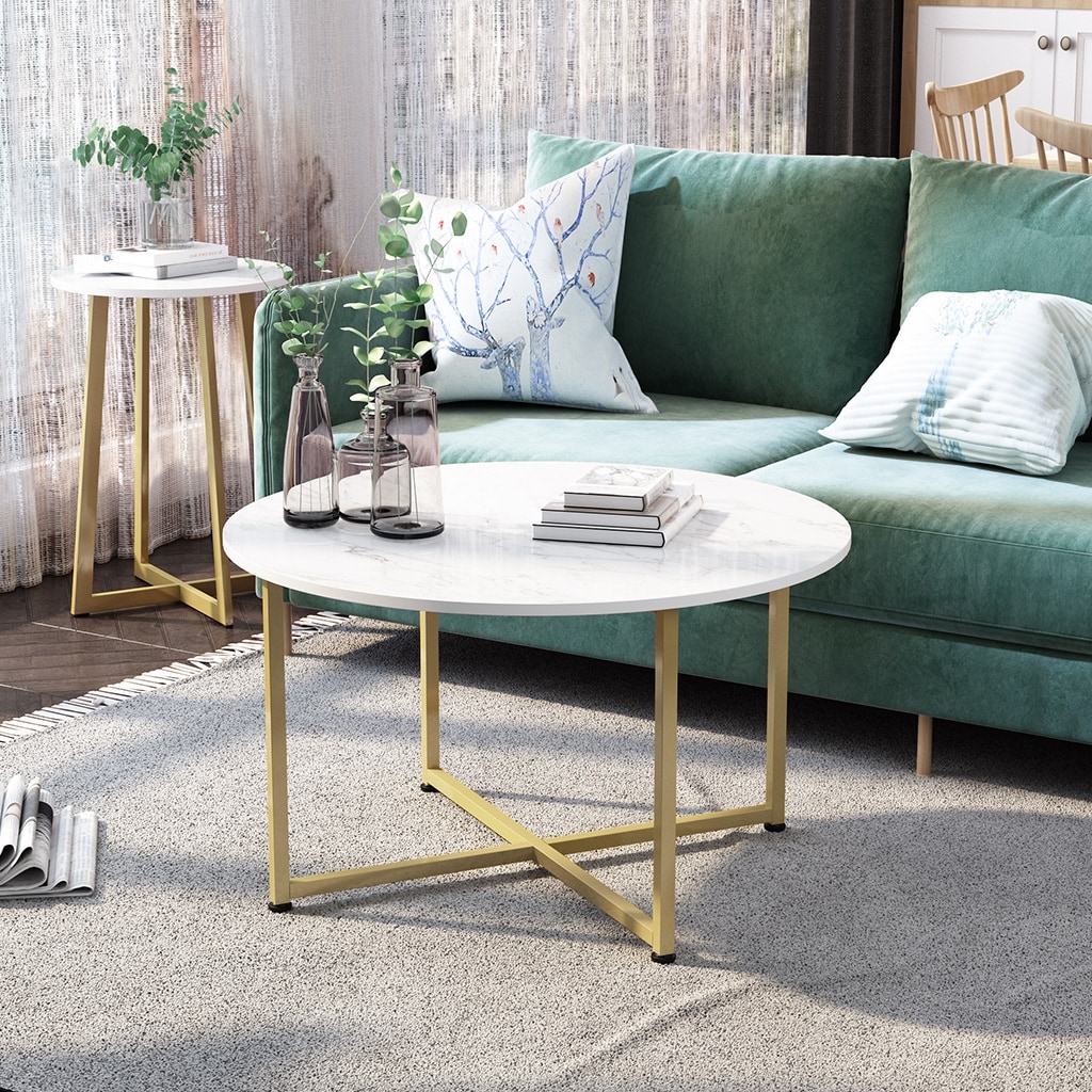 Shop Langria Modern Round Coffee Accent Table For Living Room