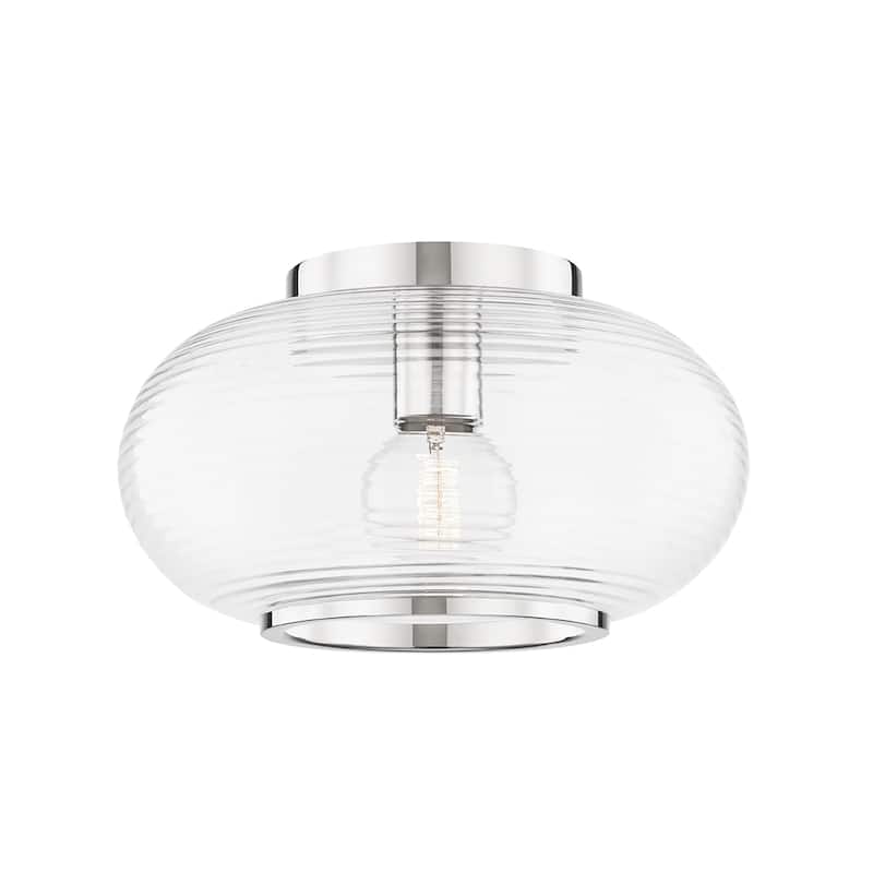 Mitzi by Hudson Valley Maggie 1-Light Flush Mount with Clear Glass