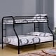 preview thumbnail 1 of 4, Furniture of America Hind Modern Metal Twin over Full Bunk Bed Black