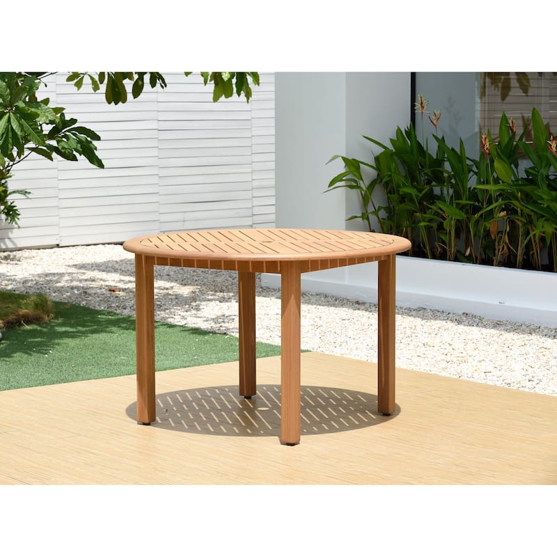 Amazonia Teak Finish Maui 5 piece Round Patio Dining Set - 5 Piece