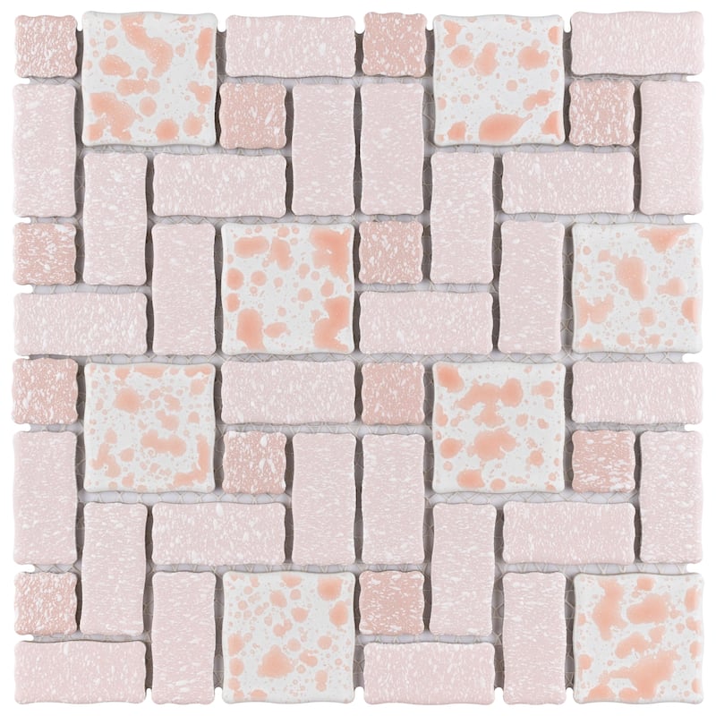 Merola Tile Academy Pink 11-7/8" x 11-7/8" Porcelain Floor and Wall Tile