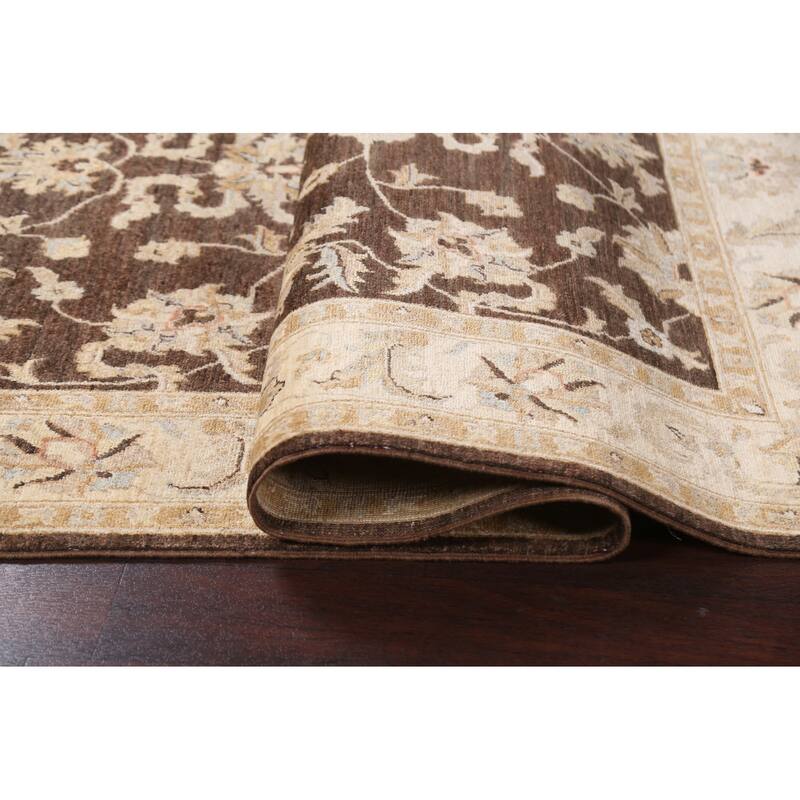 Vegetable Dye Chobi Peshawar Oriental Area Rug Handmade Wool Carpet - 4'11" x 7'3"
