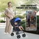 preview thumbnail 7 of 69, Carbon Steel Lightweight Stroller with Canopy, Recline and Foldable Frame - 30.71” L x 19.69” W x 40.94” H