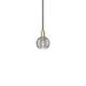 Option Black Antique Brass / Light Smoke Deco Swirl