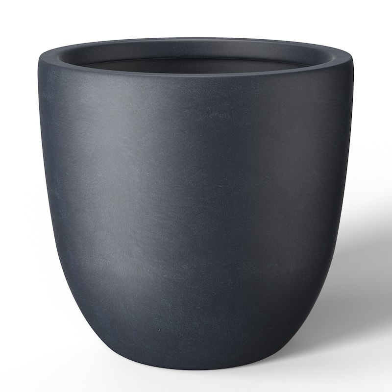 Tall Concrete Round Plant Pots / Large Indoor and Outdoor flower Planters
