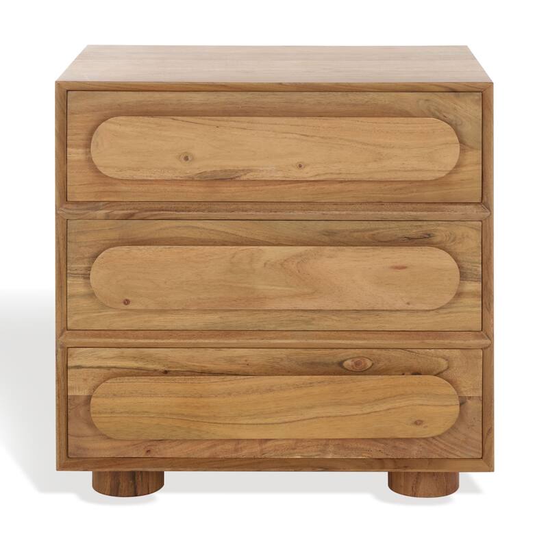 SAFAVIEH Couture Lesliette 3 Drawer Wood Nightstand