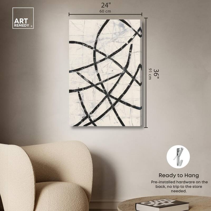 Intersecting Lines I Canvas by Art Remedy, Gallery Wrapped