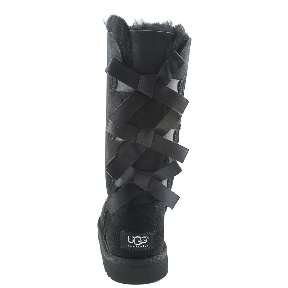 tall black ugg boots with bows