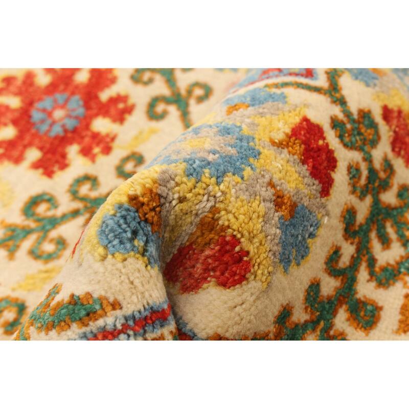 ECARPETGALLERY Handknotted Lahore Finest Collection Cream Wool Rug 4