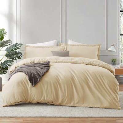 Emperyan 3 Piece Duvet Cover Sets, Soft Double Brushed Duvet Covers with Button Closure