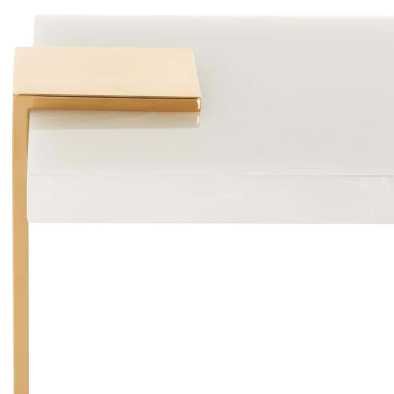 SAFAVIEH Couture Shiloh Acrylic Drink Table - 9.8" W x 9.8" L x 24" H - 10Wx10Dx24H