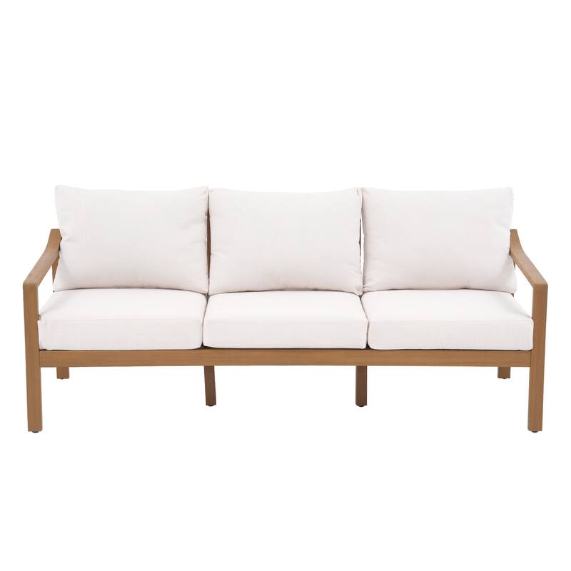 Outdoor 4 Piece Wooden Chair Set With Table