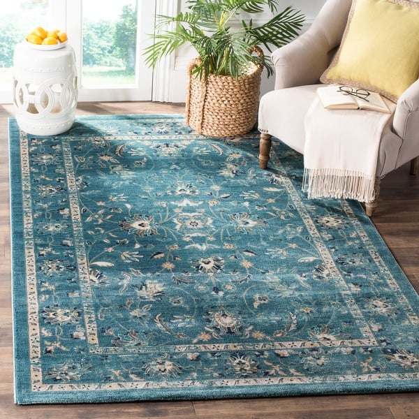 slide 2 of 13, SAFAVIEH Evoke Cari Distressed Vintage Boho Rug 10' x 14' - Turquoise/Beige - Rectangle
