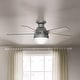 preview thumbnail 1 of 12, Hunter 46" Anslee Low Profile Ceiling Fan with LED Light Kit and Pull Chain Matte Silver
